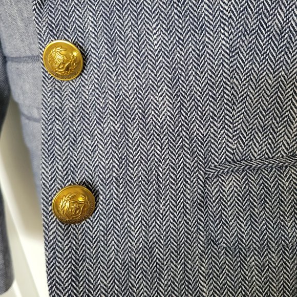 NWT J. Crew Dalton Blazer Italian Cotton/Linen Herringbone 0 - Picture 11 of 13